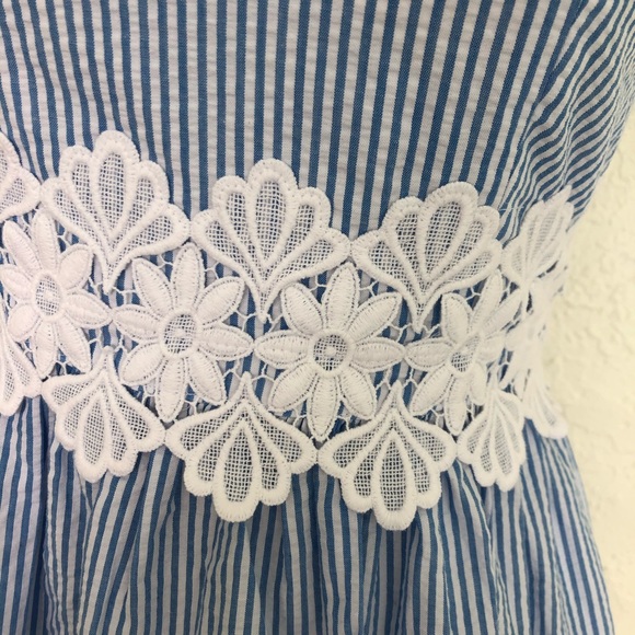 Lilly Pulitzer Tessa Dress Coastal Seersucker Blue - Picture 4 of 9